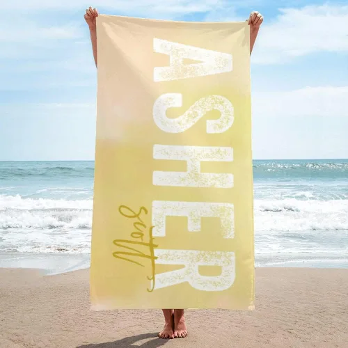 Miniatura 9 de Toalla de playa personalizada con nombre para playa, piscina, diversión de verano, regalos para niños, adultos y parejas (azul)