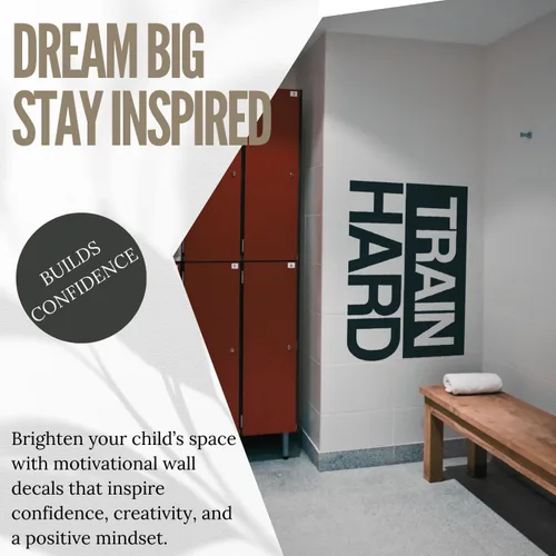 Miniatura 3 de My Vinyl Story - Train Hard Wall Decal - Motivational Quote Sticker, Inspirational Vinyl Art Decor for Home Gym, Exercise, Fitness, Workout