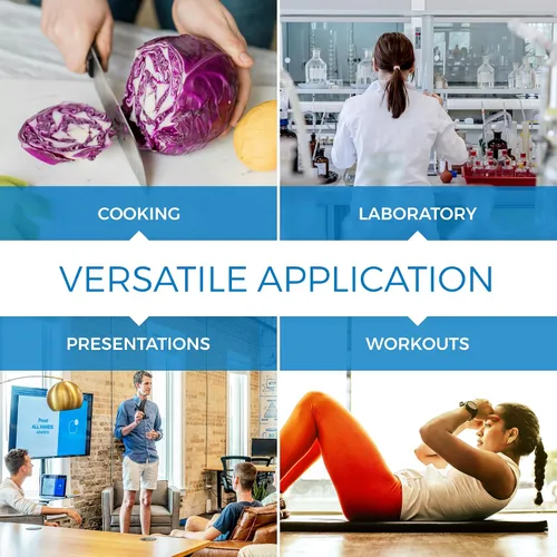 Miniatura 6 de Sper Scientific Temporizador de cocina digital portátil 810015 para cocinar y hornear con alarma fuerte, temporizador de 4 canales, laboratorio