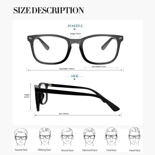 Miniatura 2 de NZKNP Blue Light Glasses for Woman Men,Blue Light Blocking Glasses,Clear Glasses