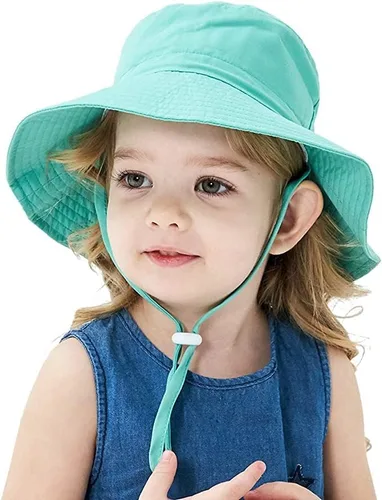 Miniatura 5 de Sombrero de sol para bebé, de verano, con protección solar UPF 50+, sombreros de playa, sombrero de ala ancha para bebé niña