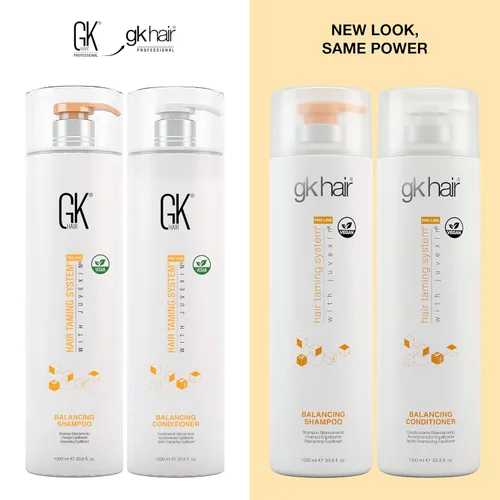 Miniatura 2 de GK HAIR Juego de champú y acondicionador equilibrante para cabello graso, fórmula aclarante y refrescante con fragancia suave, sin sulfatos