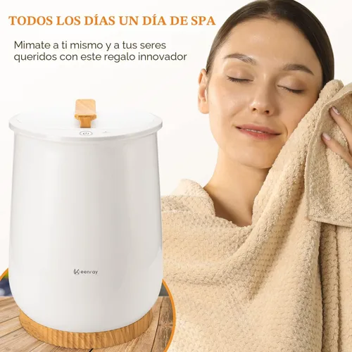 Miniatura 5 de Keenray Calentador de toallas, cubo calentador de toallas de lujo, calentador de toallas grande para baño, apagado automático, se adapta a hasta dos