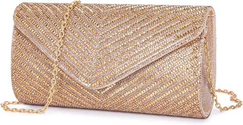 Miniatura 12 de Bolsos de noche para mujer, sobre de embrague, bolsos cruzados para mujer, bolsa de boda con diamantes de imitación, bolsa de hombro para mujer