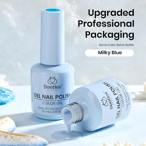 Miniatura 344 de Beetles - Esmalte de uñas de gel marrón – 0.5 onzas líquidas de esmalte de gel marrón oscuro, lámpara LED UV para uñas, regalo de manicura para I