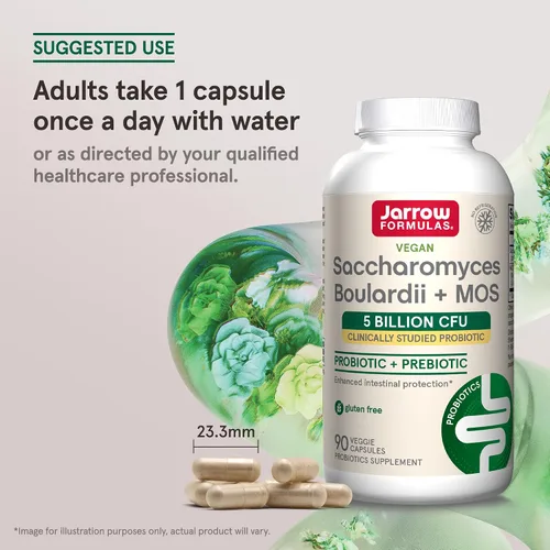 Miniatura 7 de Suplemento de Jarrow Formulas Sacharomyces boulardii y MOS, SAC, individual, 1, 1