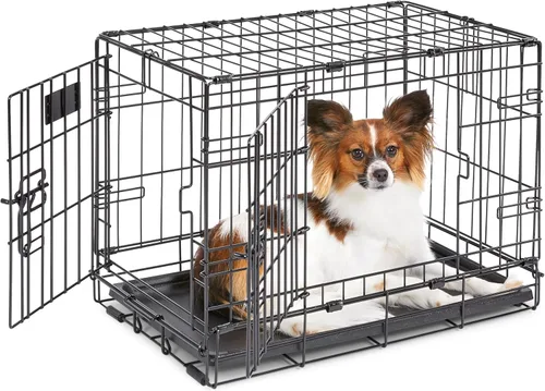 Miniatura 13 de MidWest Homes for Pets - Jaula para perros iCrate de una puerta, mejorada, incluye bandeja a prueba de fugas, patas protectoras de pisos, panel