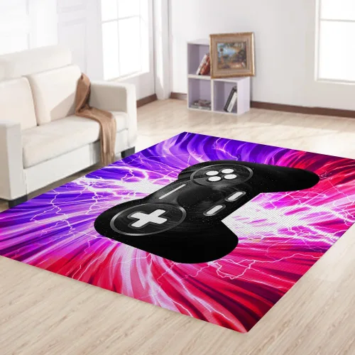 Miniatura 15 de Alfombras de juego para niños, adolescentes, niños, dormitorio, decoración de habitación de jugadores, alfombra de área con control de consola