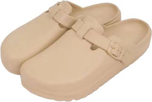 Miniatura 11 de Zuecos de jardín para mujer, zapatos cómodos de EVA sin cordones, bonitos zuecos impermeables impresos para enfermeras, hogar, exteriores, cocina