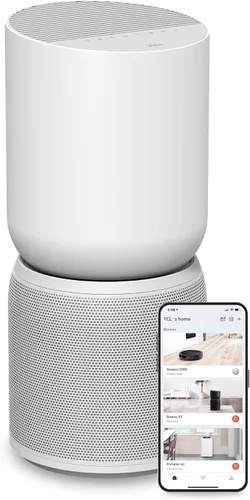 TCL Breeva - Purificador de aire inteligente A5 con limpieza de 5 etapas, True HEPA (H13), elimina el 99.97% del polvo, bacterias/olores y más,