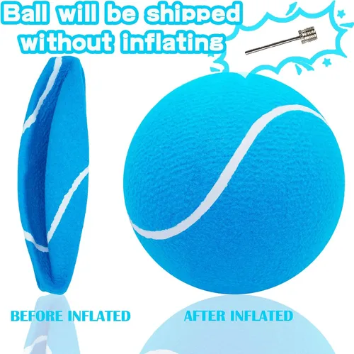 Miniatura 3 de Banfeng Pelota de tenis grande para perros, pelota de tenis gigante para perros, juguete grande para deportes al aire libre, regalo para perros Azul