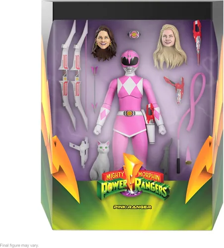 Miniatura 2 de Super7 ULTIMATES! Mighty Morphin Power Rangers Pink Ranger - Figura de acción de 7" de Power Rangers con accesorios, coleccionables del programa