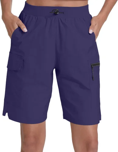 Miniatura 20 de Pantalones cortos de senderismo para mujer, de secado rápido, ligeros, para viajes, atletismo