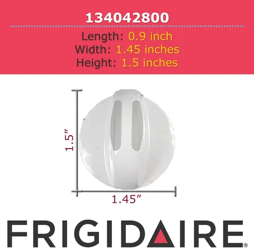 Miniatura 3 de Frigidaire 134042800 Pomo de control original OEM para secadoras