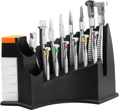 Kit de herramientas de reparación de lentes ópticas de lujo de 14 piezas, juego de reparación de gafas de acero inoxidable con 8 alicates y 6