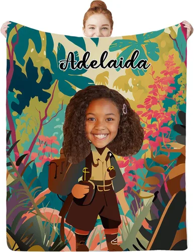 Miniatura 22 de Regalos de Sirena para Niñas, Manta de Bebé Personalizada Pequeña Sirena con Nombre y Foto para Recién Nacidos, Mantas de Regalo Personalizadas