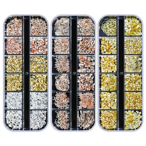 Miniatura 4 de Artdone 12 cajas de diamantes de imitación para uñas, gemas para uñas, diamantes de uñas, cristales de lentejuelas para uñas, kit de lentejuelas