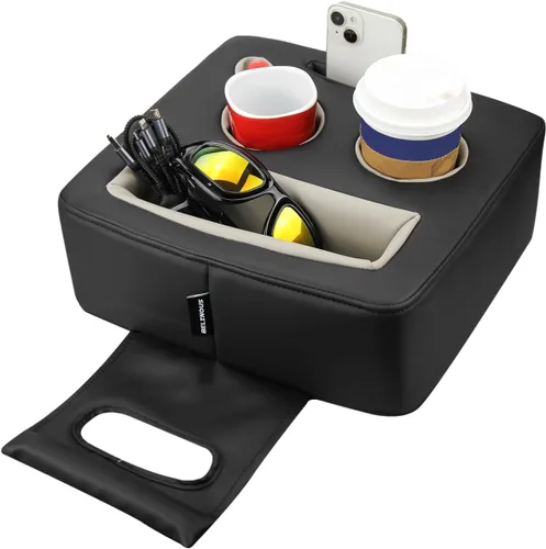Belinous Portavasos para Asiento Trasero de Coche, Portavasos para Sofá y Sillón, Organizador y Almacenamiento para Asiento Trasero, Portavasos para