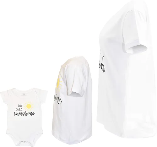 Miniatura 3 de Unique Baby Mommy and Me Camisas You are My Sunshine, Blanco