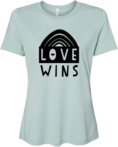 Miniatura 13 de Cute Women's Screen Printed Crew Neck Tee, Shirts With Sayings, Dusty Blue or Olive