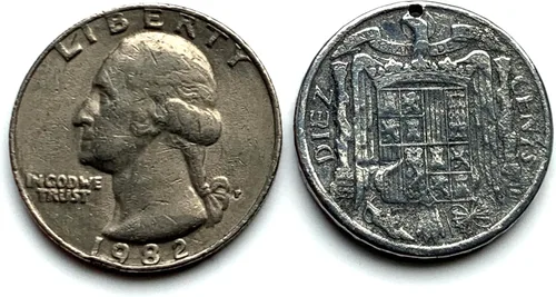 Miniatura 5 de 1940 España España 10 Cent moneda colgante escudo Español Madrid Barcelona Sevilla Granada Zaragoza Toledo Cádiz Tenerife Córdoba Valencia Málaga