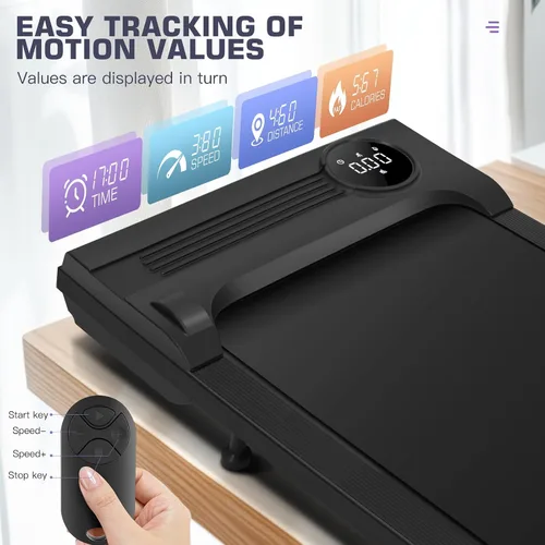 Miniatura 4 de ANCHEER Walking Pad 3.0HP Under Desk Treadmill 300lbs Weight Capacity with Remote Control, Compact Electric Treadmills for Home/Gym/Office with LED