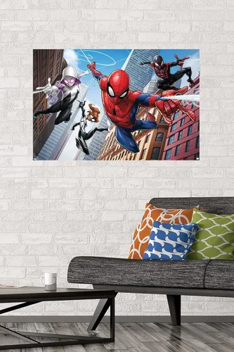 Miniatura 2 de Trends International Marvel Comics - Póster de pared de Spider-Man - Web Heroes, 22.375 x 34 pulgadas, versión premium sin marco