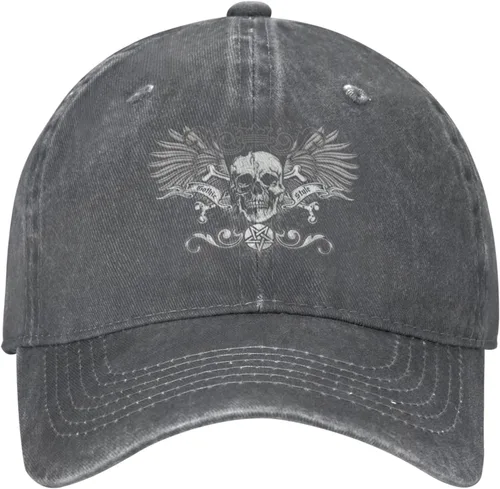 Miniatura 2 de Cowboy Hat Trendy Hats for Man and Women Djustable Four Season Outdoor Baseball Cap of Hell Skull with Angel Deep Heather