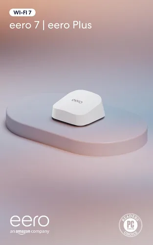 Amazon eero 7 con 1 mes gratis de eero Plus (renovación automática): WiFi rápido hasta 2.5 Gbps, cubre hasta 2,000 sq. ft., paquete de 1