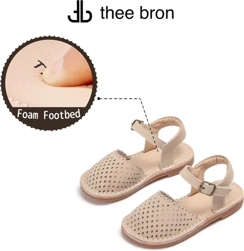 Miniatura 75 de THEE BRON Sandalias cómodas para niñas, zapatos para niños, sandalias rellenas