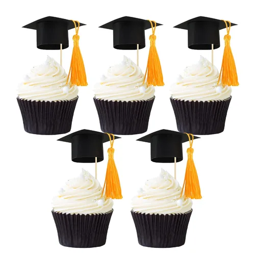 Miniatura 37 de Gyufise 1 decoración de pastel So Proud of You Black Glitter 2026 Decoración de pastel de fiesta de graduación You Did It, decoración de pastel