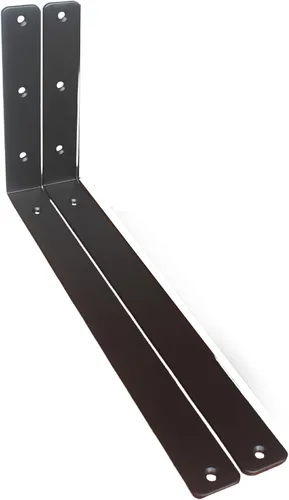 Miniatura 21 de Paquete de 12 soportes de estante en L de 8 pulgadas de largo x 6 pulgadas de alto x 1.5 pulgadas de ancho, 5 mm de grosor, soporte de estante en L