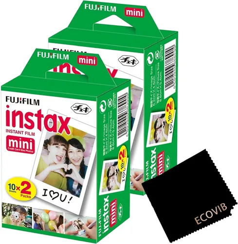 Fujifilm Mini película instantánea, 2 x 10 brotes, 40 exposiciones (2 cajas)