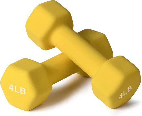 Miniatura 38 de Portzon Mancuernas de neopreno con agarre antideslizante para ejercicio de entrenamiento corporal total y tonificación muscular, compatible con 2