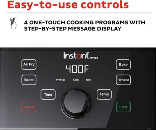 Miniatura 4 de Instant Pot Vortex - Freidora de aire de 5.7 cuartos de galón, opciones de programas personalizados, funciones 4 en 1, tecnología EvenCrisp que
