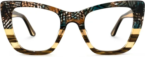 VOOGLAM Lentes de bloqueo de luz azul de ojo de gato, marco de lentes multicolor de moda para mujer, antifatiga ocular y UV