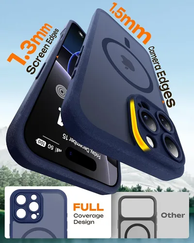 Miniatura 696 de TOCOL Funda para iPhone 11, compatible con Magsafe, protección completa de cámara, imanes integrados, protección contra caídas, funda translúcida