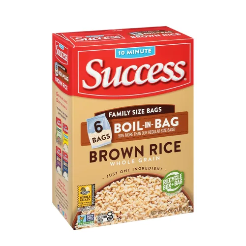 Miniatura 10 de SUCCESS Arroz para hervir en bolsa, Arroz blanco, Comidas de arroz rápidas y fáciles, Caja de 21 onzas