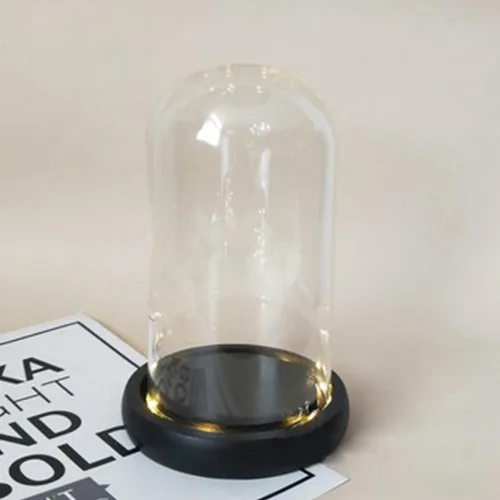 Miniatura 15 de Vitrina de béisbol con base de luz LED negra, soporte de béisbol de cúpula de cristal, estuche de pelota de juego para pelotas de béisbol