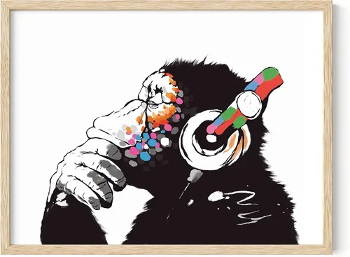 Miniatura 9 de HAUS AND HUES Póster de arte callejero Banksy - Arte pop grafiti - Sin marco 12"x16" Banksy Pulp Fiction