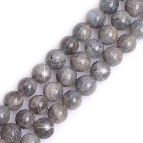 Miniatura 63 de GEM-Inside - Cuentas redondas de ágata de ónix azul claro natural de 0.394 pulgadas (0.394 in) con agujero grande para hacer joyas, suministros