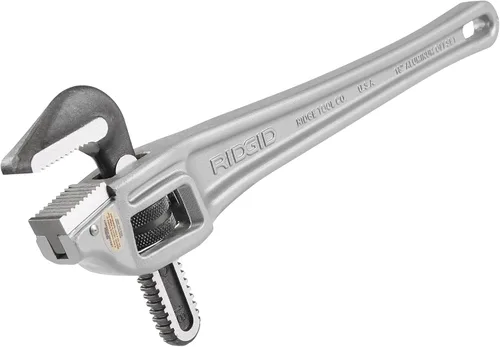 Miniatura 8 de RIDGID 31125 Juego de llaves de tubo de aluminio de 18 pulgadas y 31120 de 14 pulgadas con cabeza de mandíbula de gancho estrecho para espacios