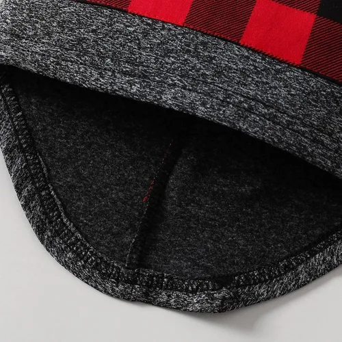 Miniatura 4 de Conjunto de ropa para bebé niño a cuadros para otoño e invierno, de manga larga, sudadera con capucha y pantalones