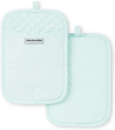 Miniatura 15 de KitchenAid Juego de 2 soportes para ollas asteroides, cielo aguamarina, 7 x 10 pulgadas