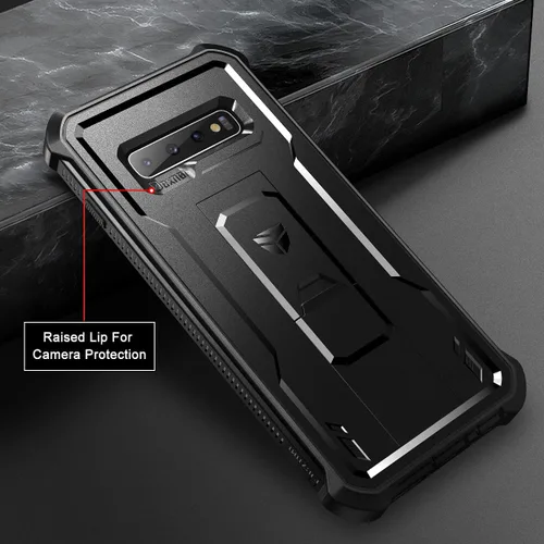 Miniatura 6 de Dexnor Funda para Samsung Galaxy S10+ Plus, [protector de pantalla y soporte integrados] Protección de grado militar resistente a prueba de golpes
