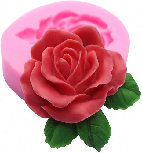 Miniatura 5 de 2 moldes de silicona de rosas 3D, molde de caramelo de fondant de chocolate con flores de rosa, herramientas de decoración de pasteles, suministros
