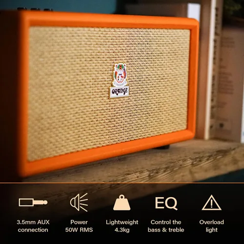Miniatura 2 de Orange Box L - Altavoz Bluetooth portátil que ofrece sonido de audio de estudio, rango de 15M, potencia RMS de 50 W, batería de larga duración