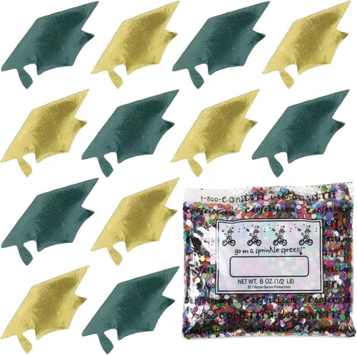 Miniatura 26 de Confetti Grad Cap Negro, Azul Marino Combo - 2 bolsas de media onza (1 oz)