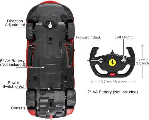 Miniatura 8 de Coche de juguete Ferrari con control remoto RASTAR 1:14 Ferrari LaFerrari Aperta RC Drift Car