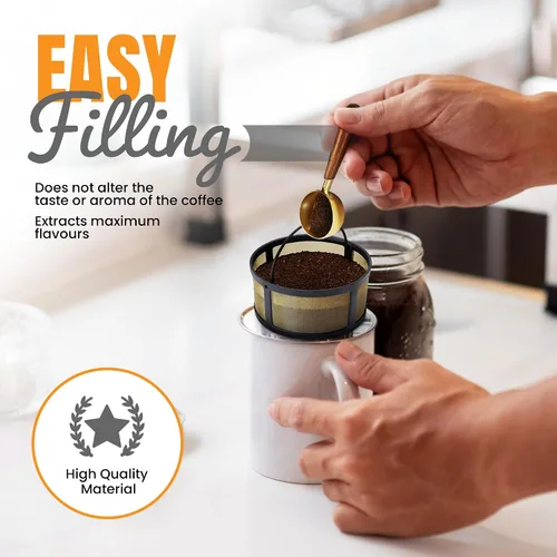 Miniatura 6 de Cesta de filtro reutilizable de 8 a 12 tazas con parte inferior de malla, se adapta a la máquina Keurig K-Duo Essentials y K Duo Brewers - Filtro